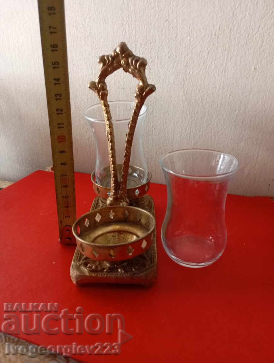 Аукцион Винтидж прибор за клечки за зъби,солница