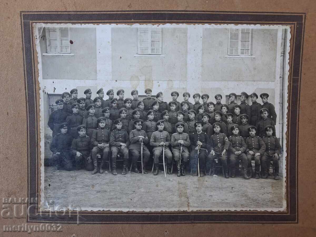 Fotografie de grup portret militar anii '30 Bulgaria