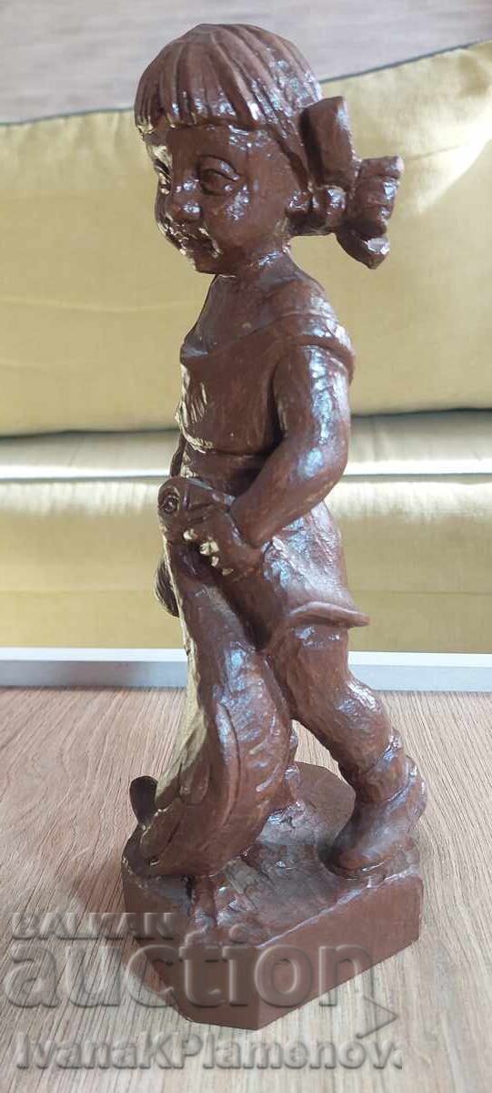 Licitație Sculptură în lemn pentru cunoscători 28cm