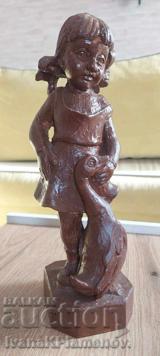 Sculptură în lemn pentru cunoscători 28cm - 5