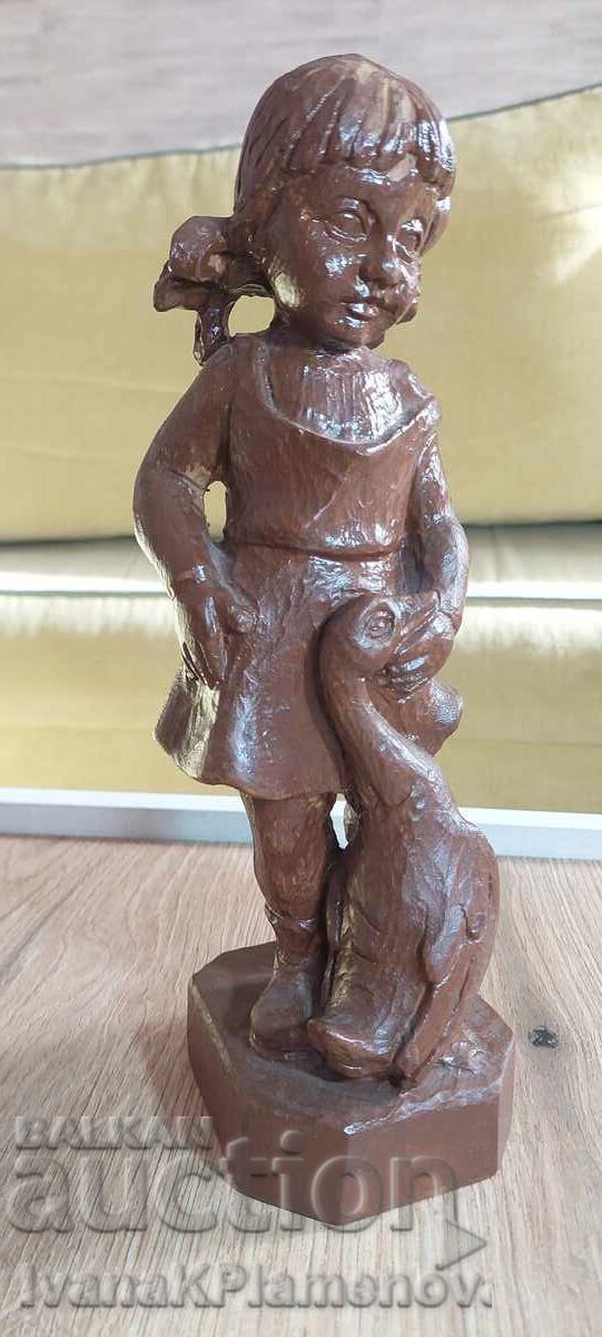Sculptură în lemn pentru cunoscători 28cm
