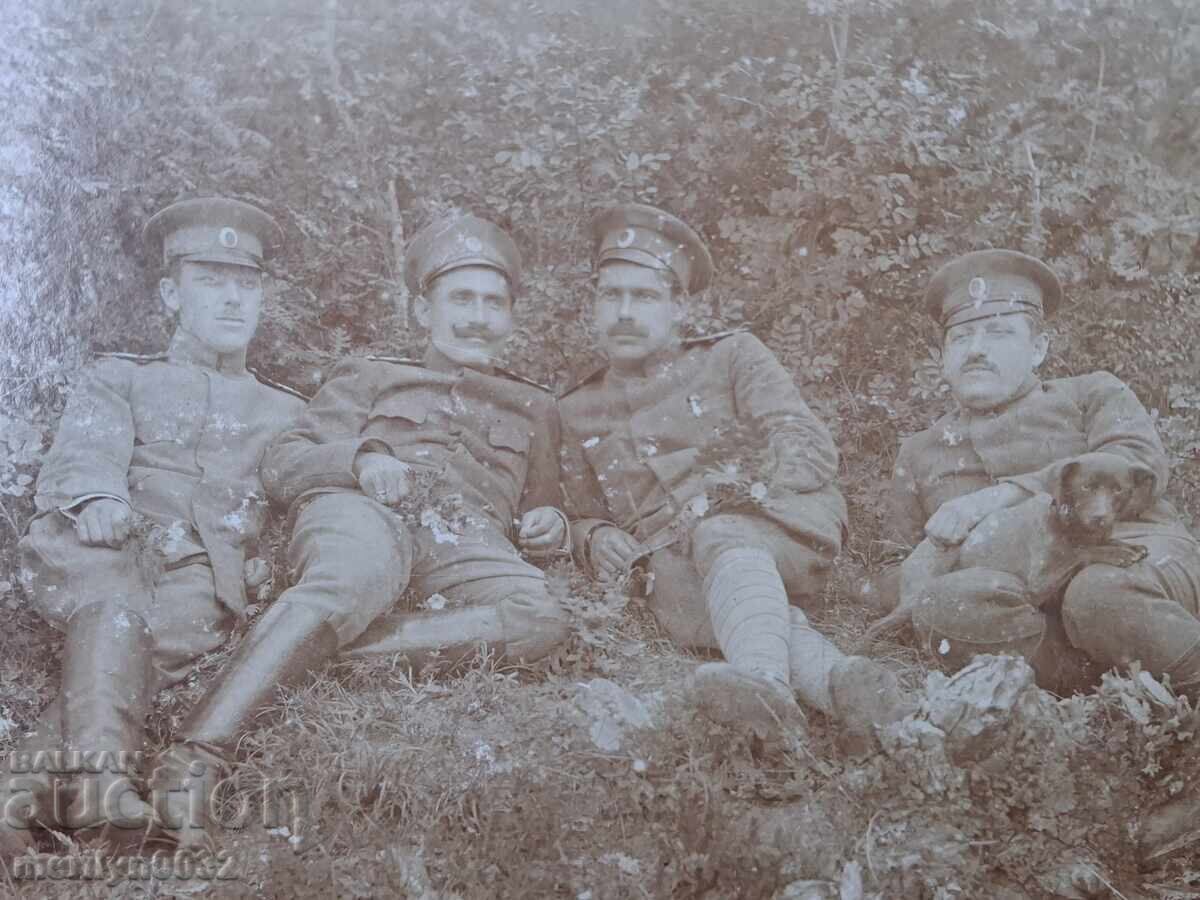 Fotografie de grup portret militar Bulgaria Primul Război Mondial Fotografie de grup portret militar Bulgaria Primul Război Mondial