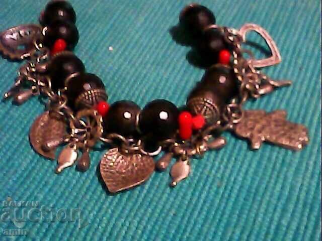 Brățară frumoasă cu talismane argintate - 6