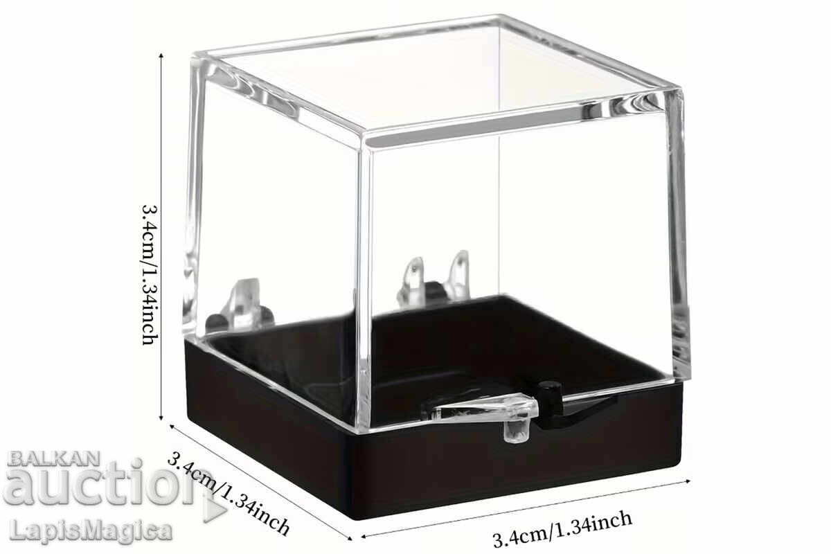 Transparent box with lid 3.4cm
