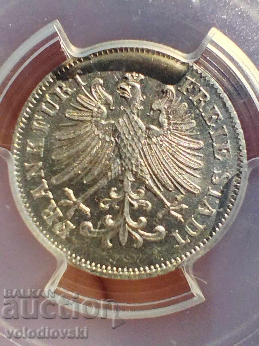 1855 Frankfurt 6 Kreuzer PCGS MS64 - TOP POP Raritate cu preț € 100.00 | 195.58 BGN