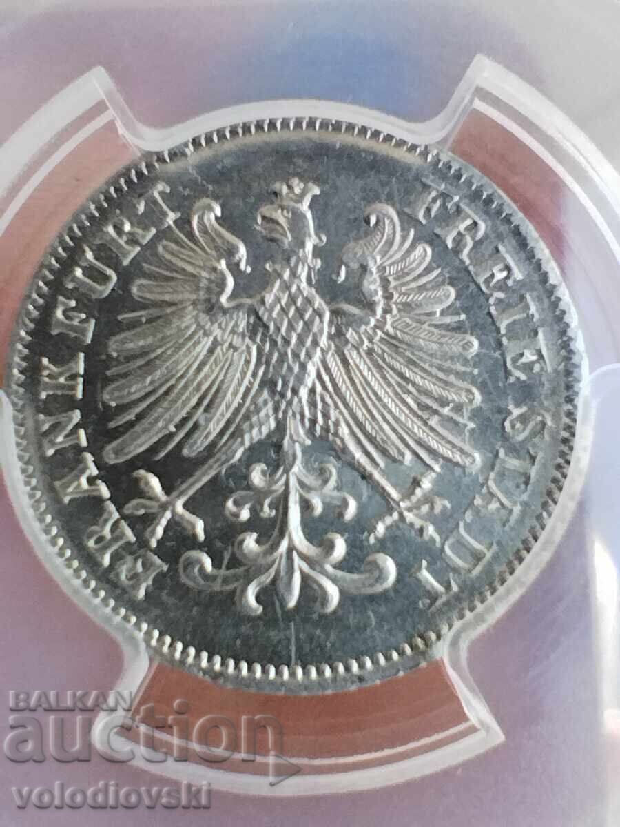1855 Frankfurt 6 Kreuzer PCGS MS64 - TOP POP Raritate - 6