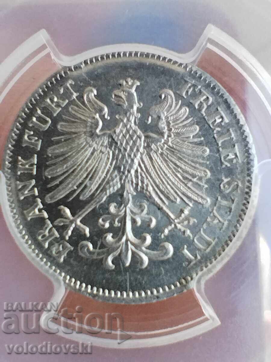 1855 Frankfurt 6 Kreuzer PCGS MS64 - TOP POP Rarity - 6
