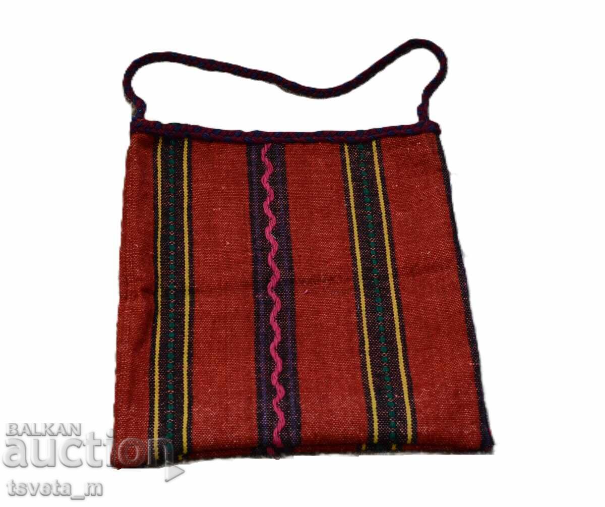 Geantă autentică din lână țesută