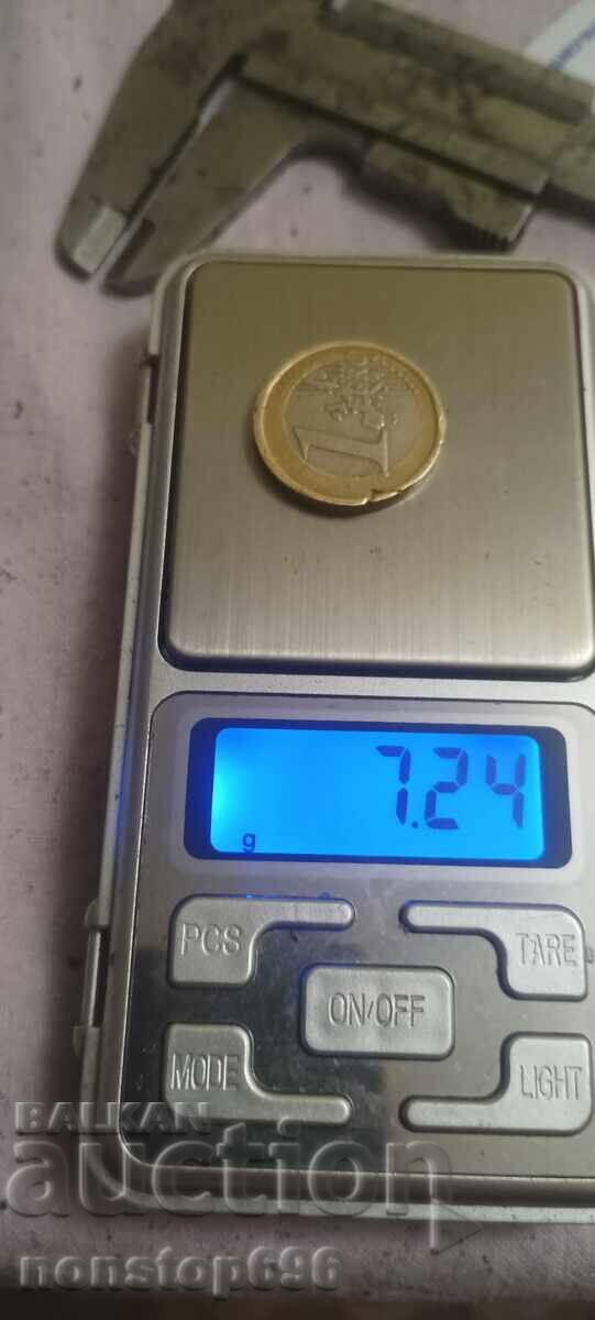 Auction  1 Euro Coin 2002 Germany-F with errors