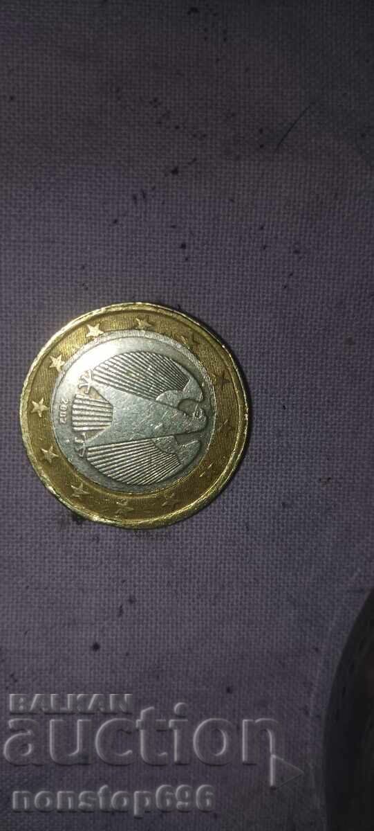 1 Euro Coin 2002 Germany-F with errors - 5