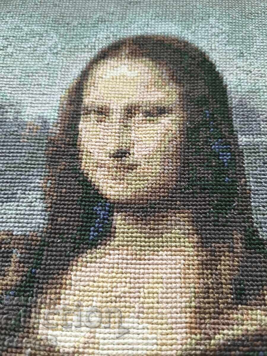 Hand-embroidered tapestry "Mona Lisa" - "Louvre" edition with price € 700.00 | 1369.09 BGN