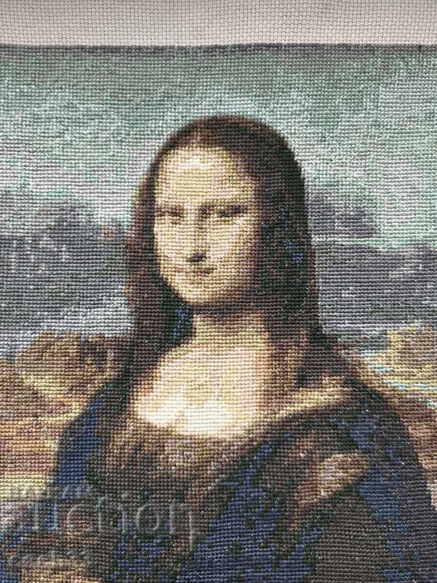 Hand-embroidered tapestry "Mona Lisa" - "Louvre" edition - 5
