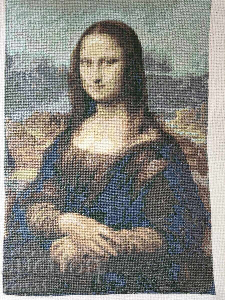 Hand-embroidered tapestry "Mona Lisa" - "Louvre" edition - 6