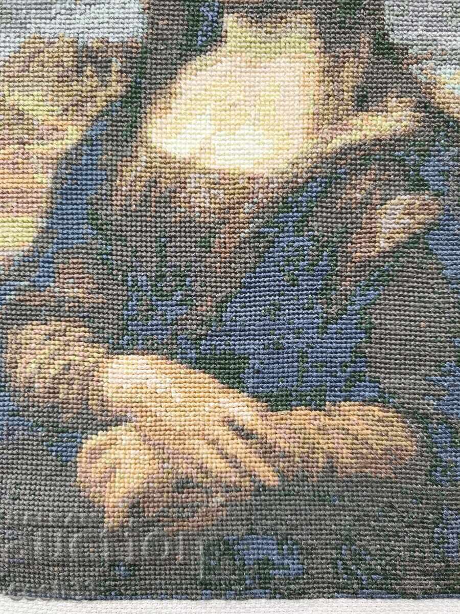 Hand-embroidered tapestry "Mona Lisa" - "Louvre" edition - 7