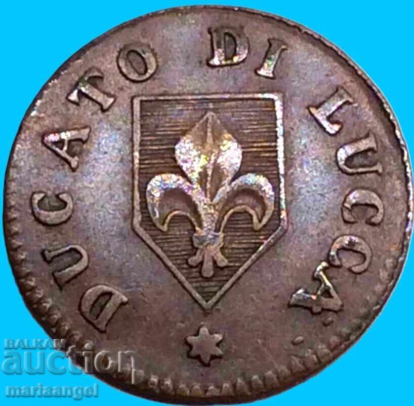 2 кватрини 1826 Херцогство Лука Италия Карло Л. Ди Борбон - 7