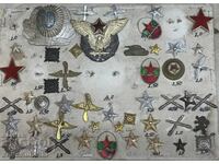 Lot of Cockades, Monograms, Stars, Diamond—48 pieces