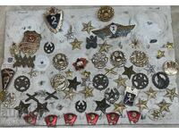 Lot of Distinctive Signs, Badges, Five-pointed Stars, Monograms, Stars—58 pieces