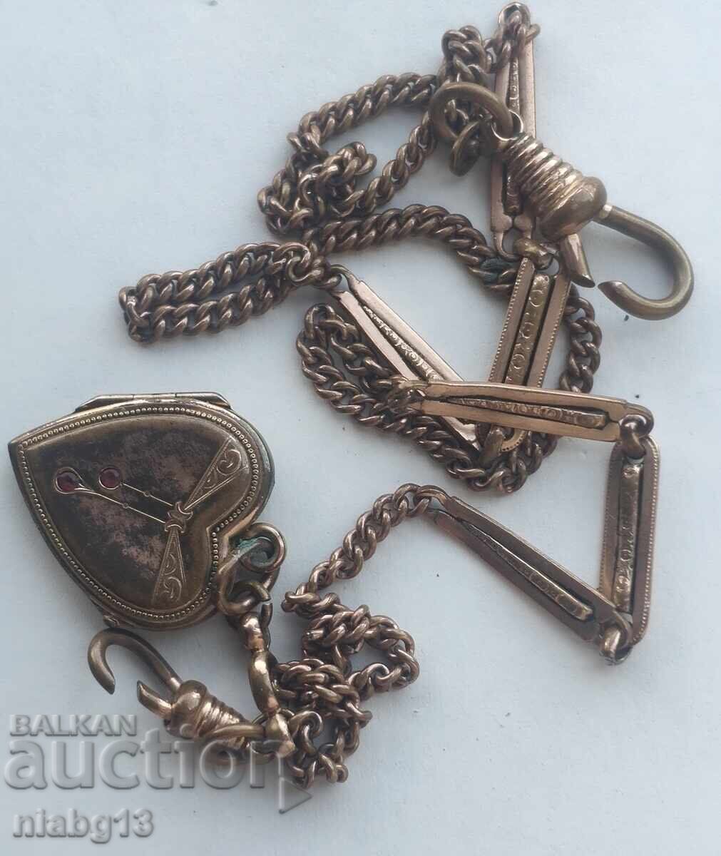 Curea aurită pentru ceas de buzunar