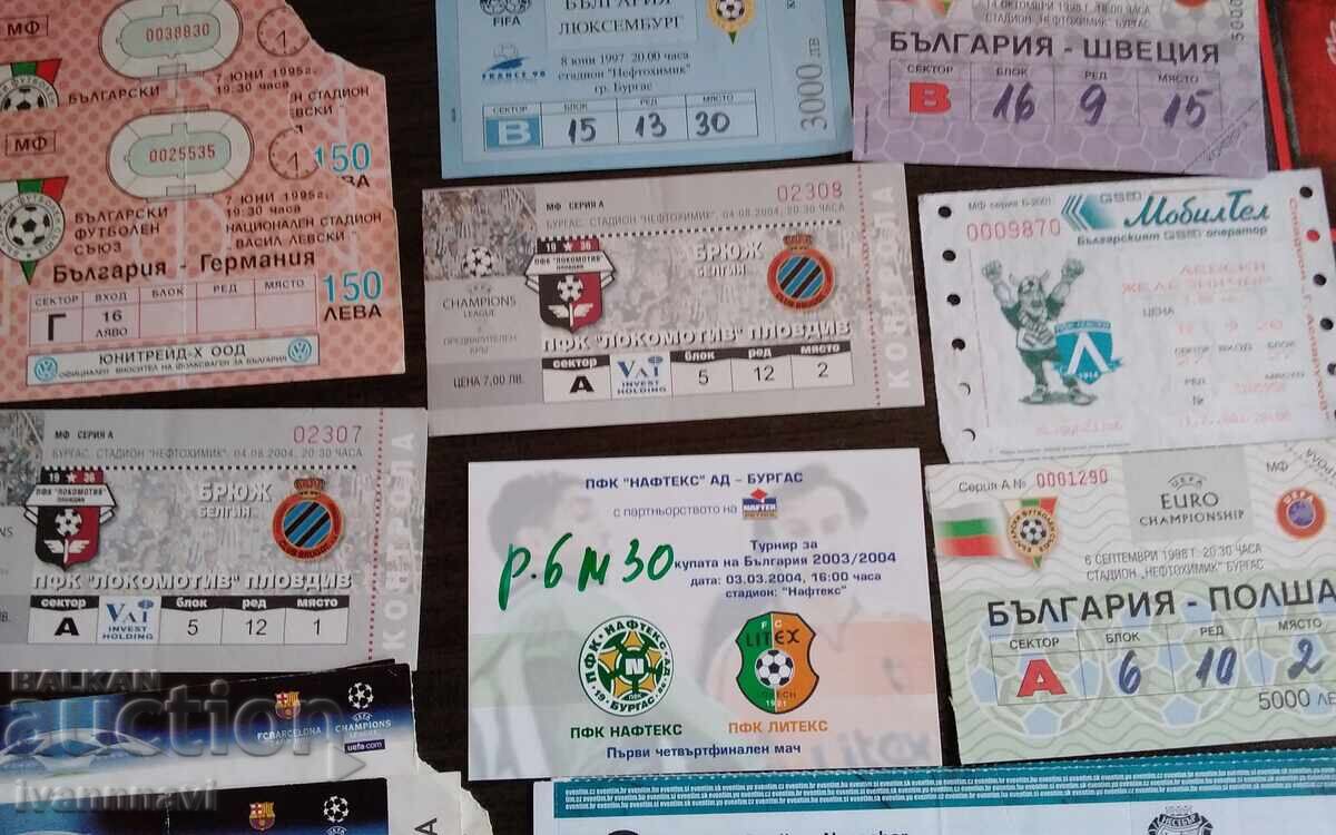 Licitație Fotbal - bilete vechi