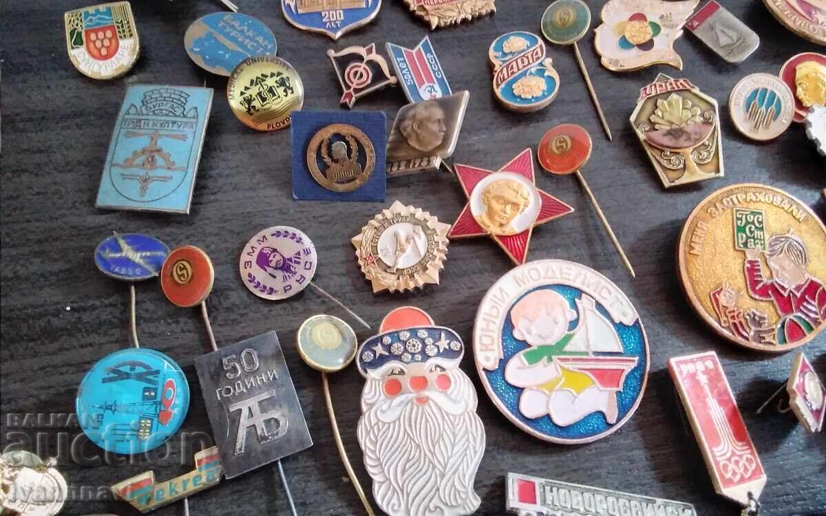 Παράδοση Σήματα 2 παρτίδες σύνολο 70 τεμάχια σμάλτο βίδα και καρφίτσα