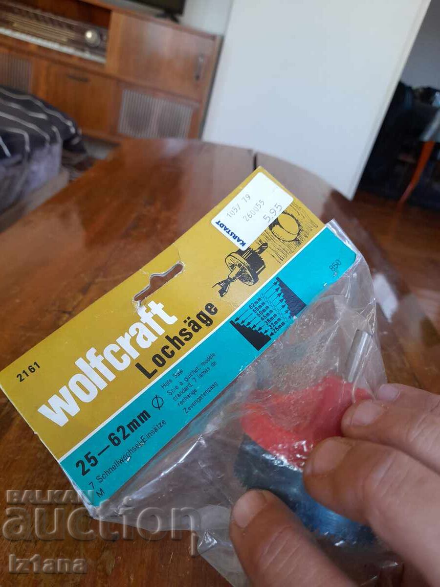 Licitație Coroană de găurit veche, coroane de găurit, freze Wolfcraft