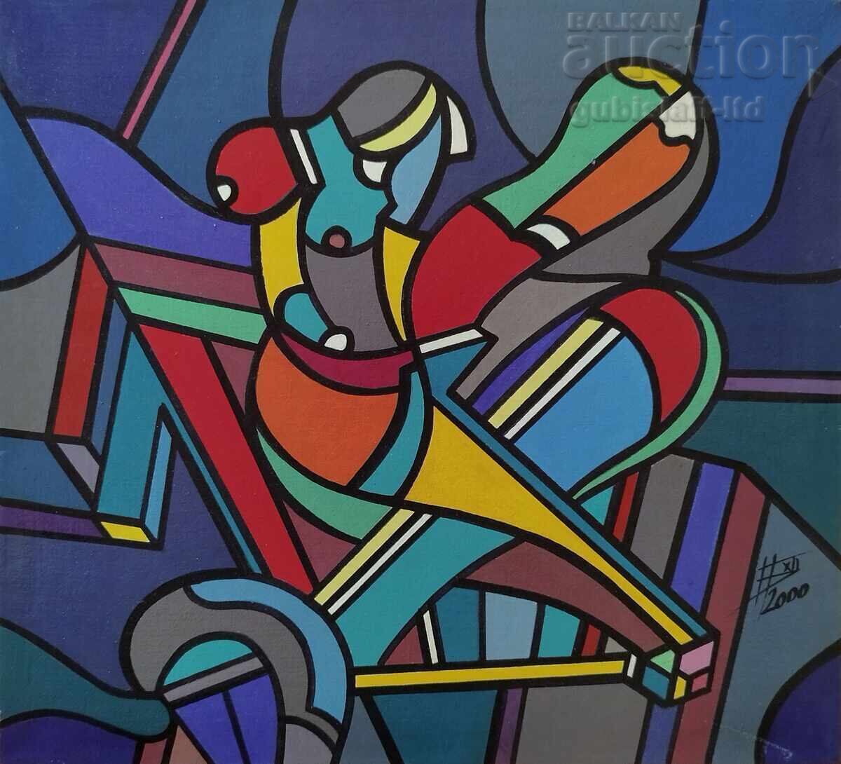 Painting, abstraction, cubism, artist Bogdan Benev, 2001 - 2