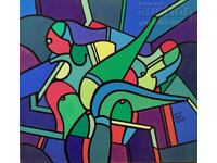 Painting, abstraction, cubism, artist Bogdan Benev, 2001 - 3