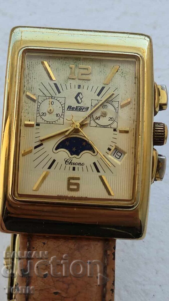 REKORD CHRONOGRAPH QUARTZ SWISS MADE RAR NU ȘTIU DACĂ FUNCȚIONEAZĂ cu preț € 2.50 | 4.89 BGN