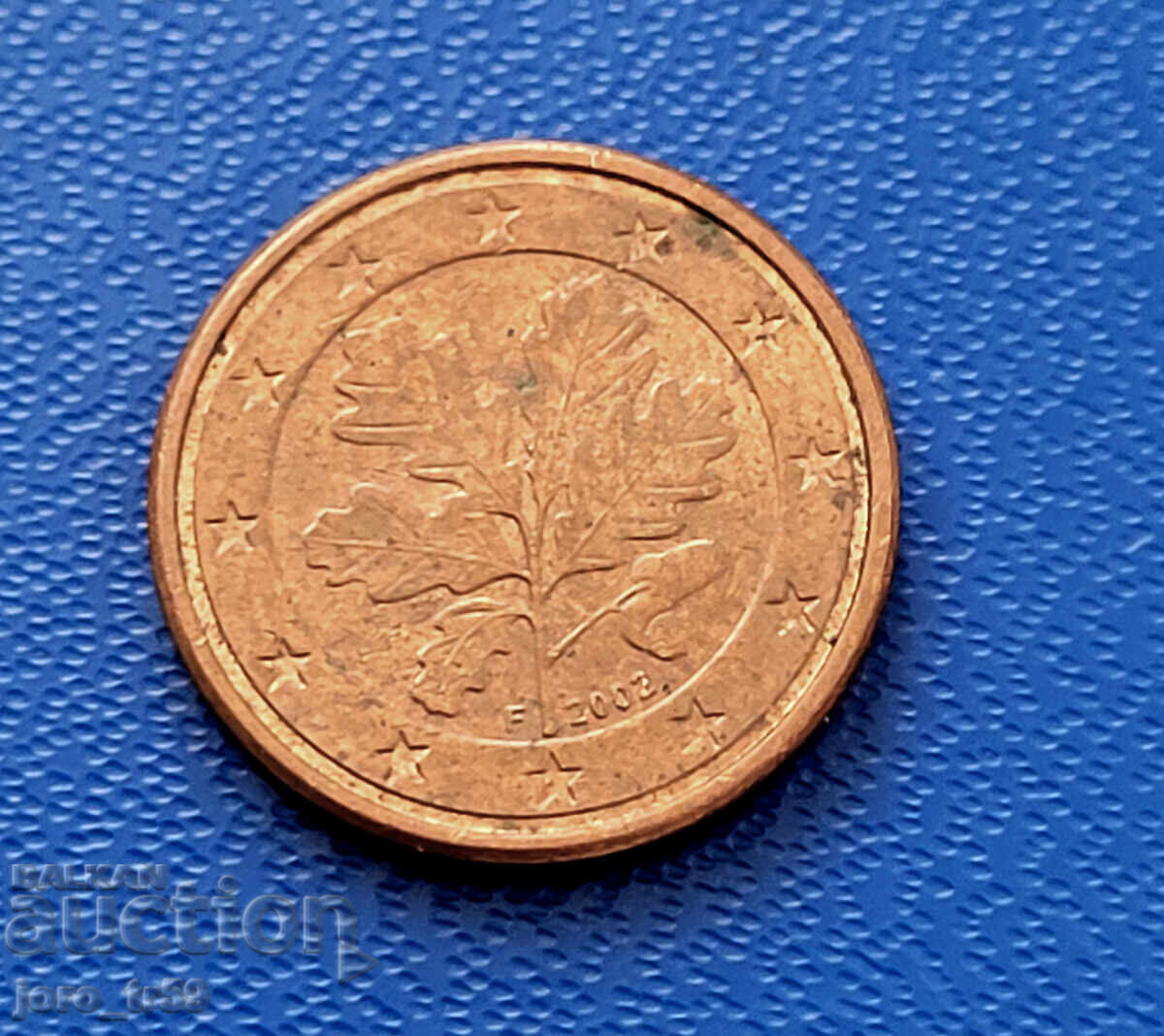 Германия 1 евроцент Euro cent 2002 F