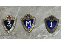 LOT MILITARY BADGES—3 pieces