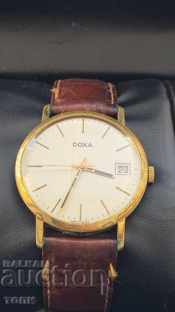 DOXA SWISS MADE ПОЗЛАТЕН РЯДЪК РАБОТИ БЕЗ ГАРАНЦИЯ БЗЦ  !!!! с цена € 6.05 | 11.83 лв.