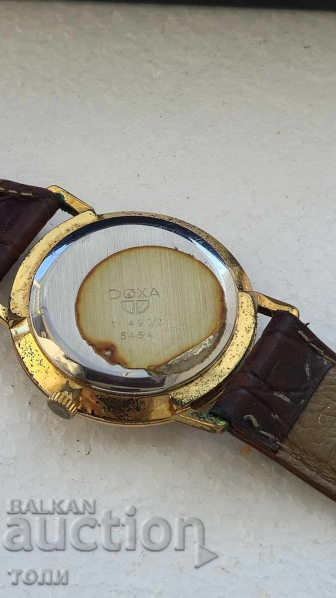 Аукцион DOXA SWISS MADE ПОЗЛАТЕН РЯДЪК РАБОТИ БЕЗ ГАРАНЦИЯ БЗЦ  !!!!