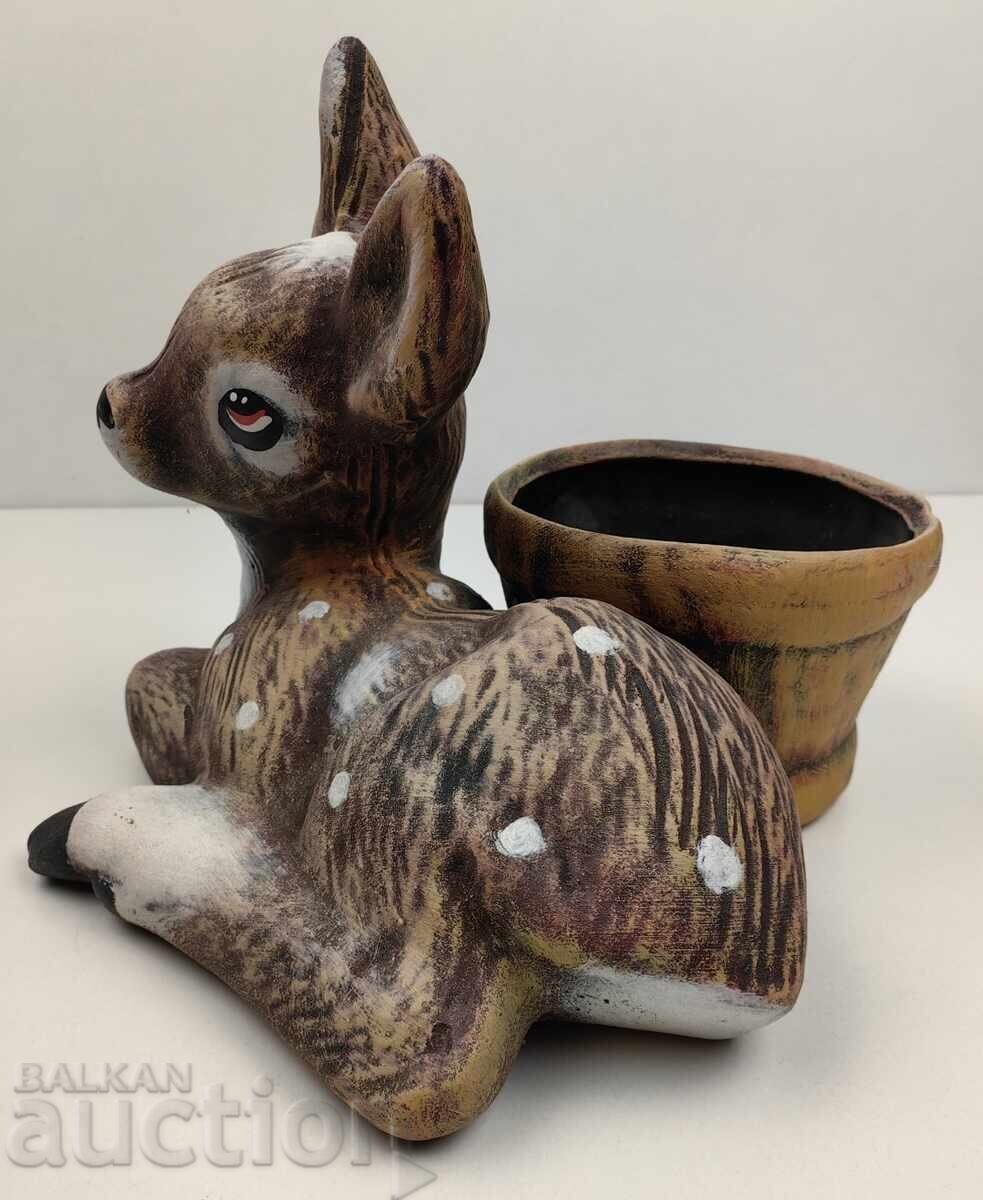 КЕРАМИЧНА ФИГУРА ЗА САКСИЯ СЪРНА СЪРНИЧКА ЗДРАВА - 5