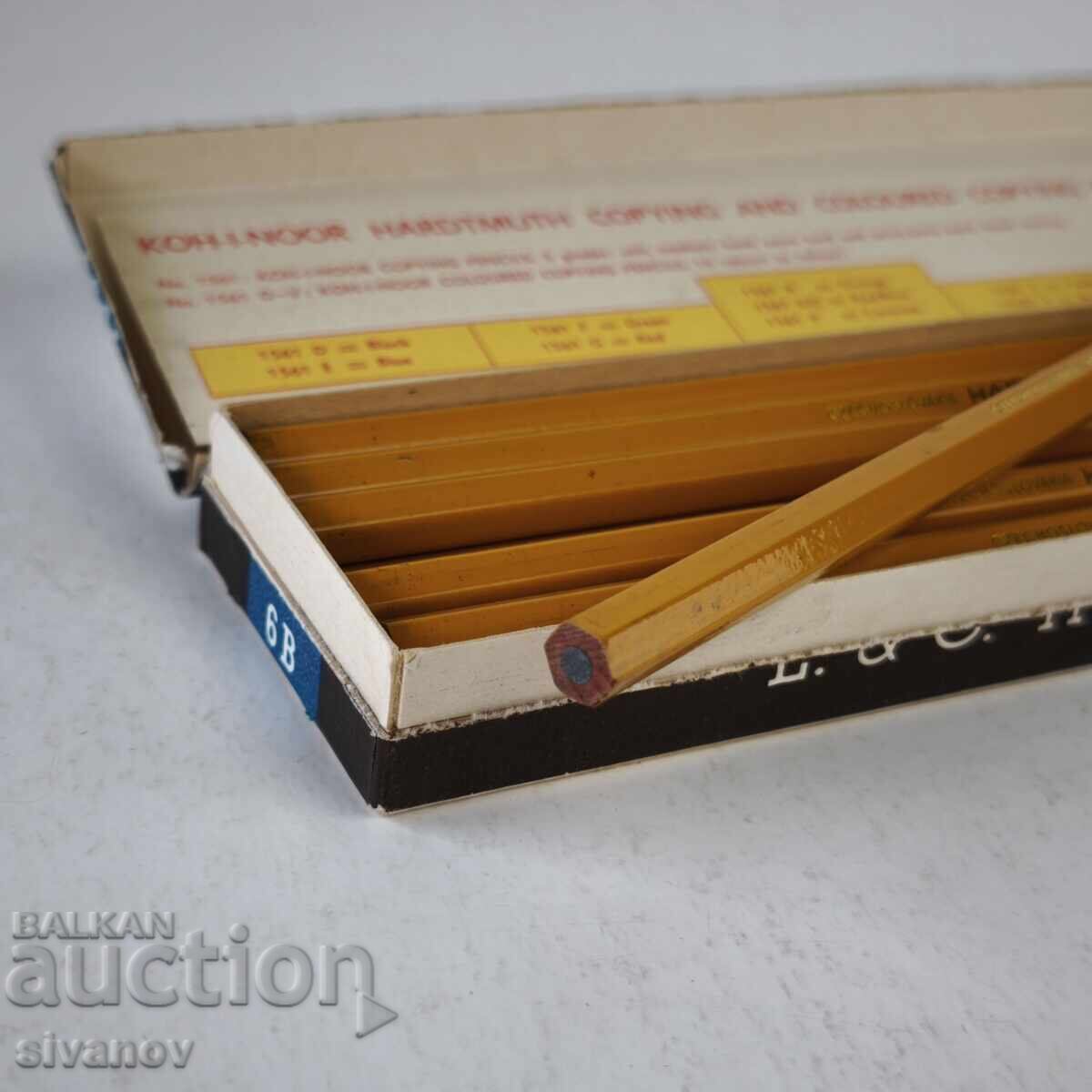Auction  Old Koh-i-Noor Hardtmuth 1500 6B pencils, 12 pieces box #6252