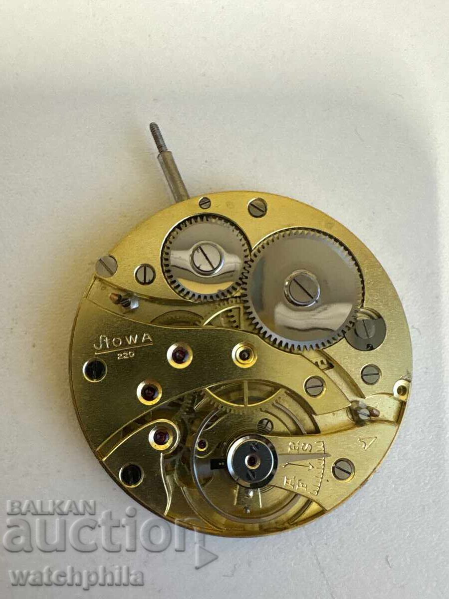 Stowa 320 mecanism de ceas de buzunar. Funcționează