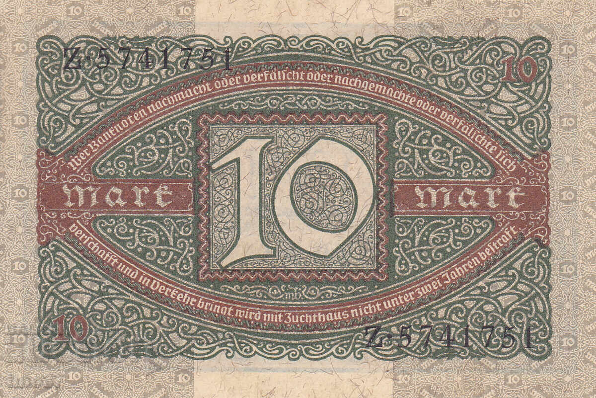 Auction  tino37 - GERMANY - 10 MARKS - 1920 - AU/UNC