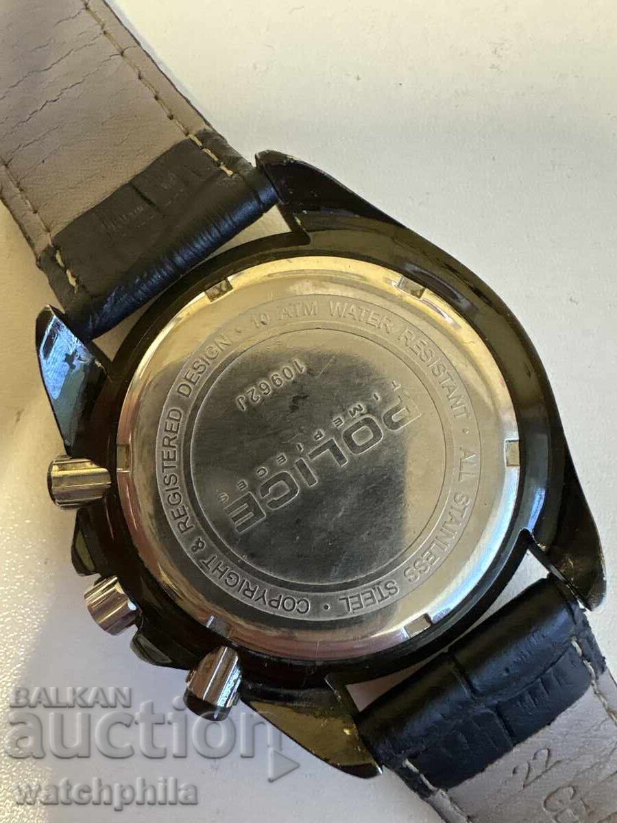 Police quartz chronograph men's watch, works. Rare with price € 23.00 | 44.98 BGN