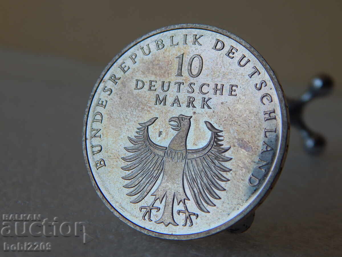 Monedă de argint 925 10 Deutsche Mark 1948-1998 50 de ani D.M