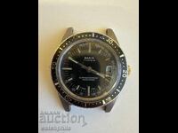 Basis Дайвърски швейцрски мъжки часовник, работи. Рядък