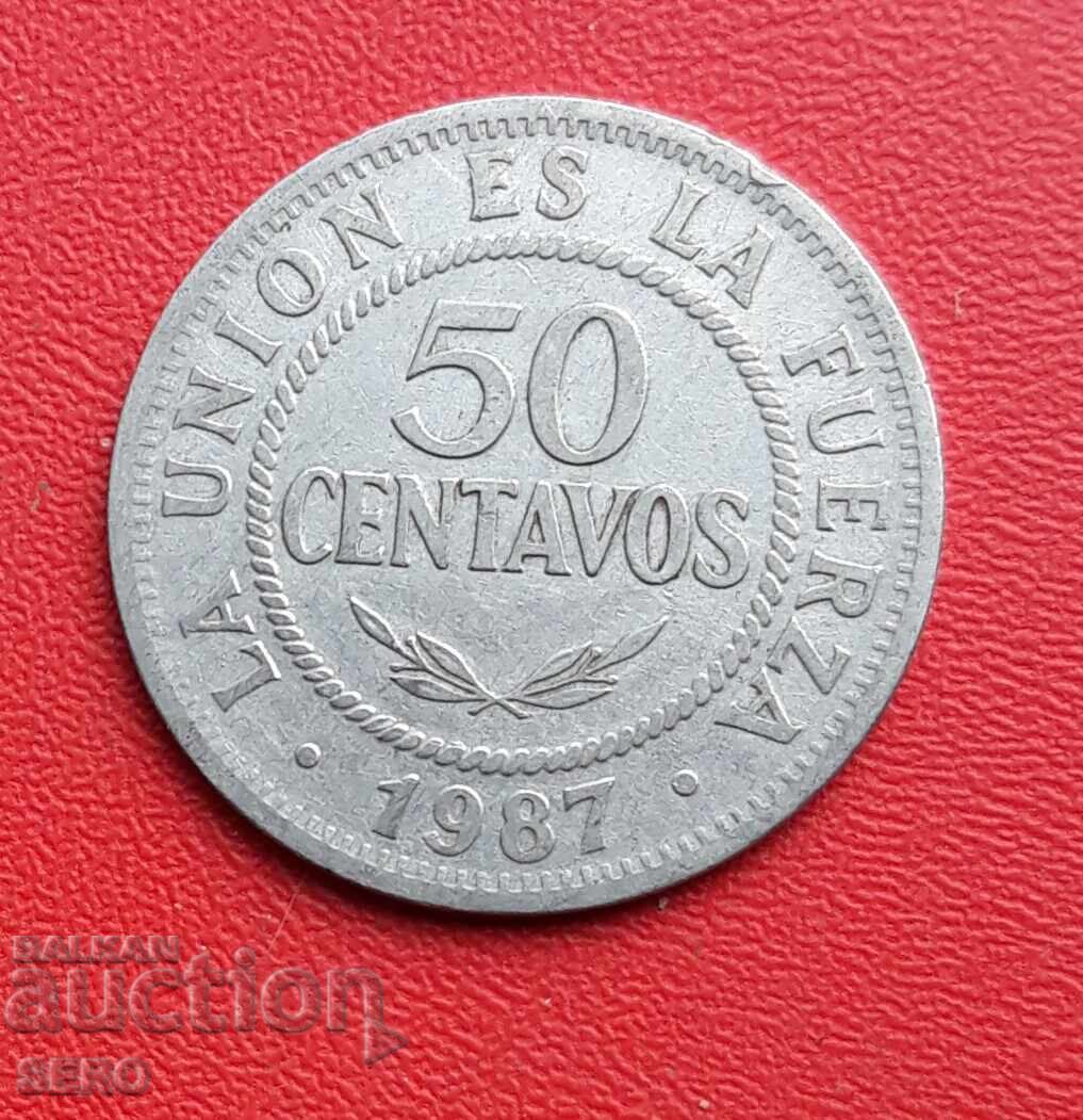 Βολιβία-50 σεντάβος 1987