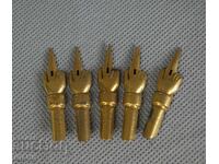 ASTRA 5 Παλιά επιχρυσωμένα μύτη πέννας σε σχήμα χεριού