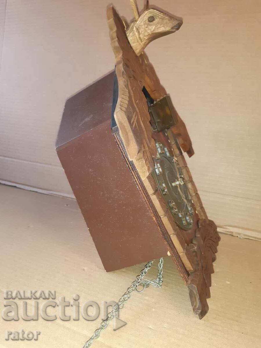 Доставка на Стенен часовник с кукувица МАЯК - РЯДЪК , ДЪРВЕН