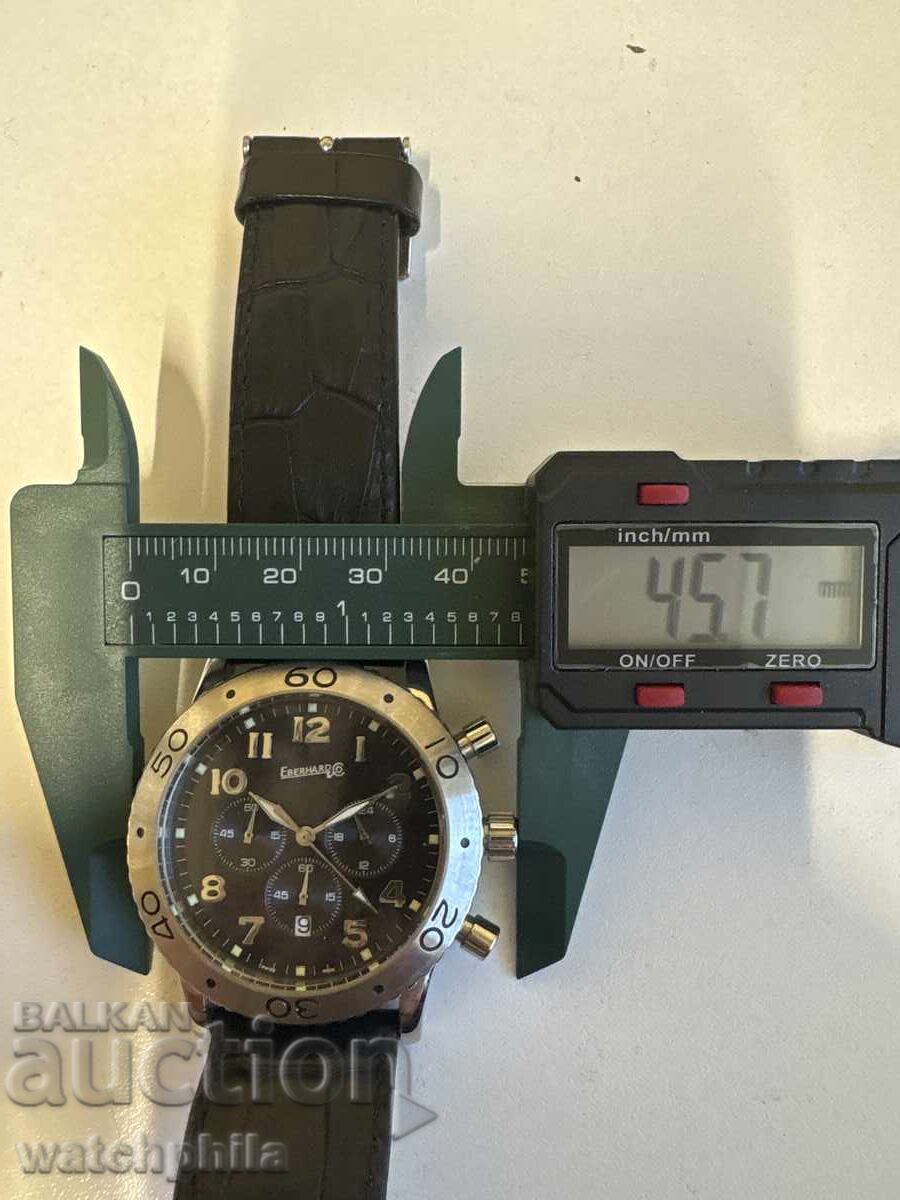Livrarea Eberhard cronograf ceas barbatesc. Functioneaza, replica