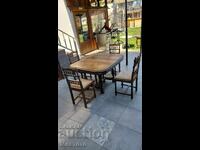 Set Masă cu 4 scaune vechi, începutul sec. XX