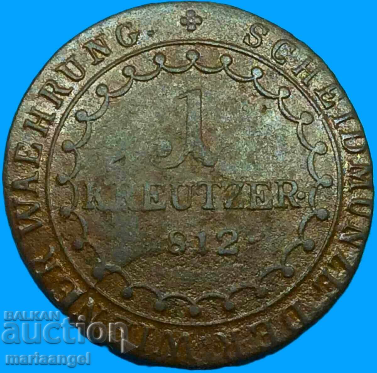 Delivery of 1 Kreuzer 1812 Austria S - Kremnitz Kaiser Franz I 25mm