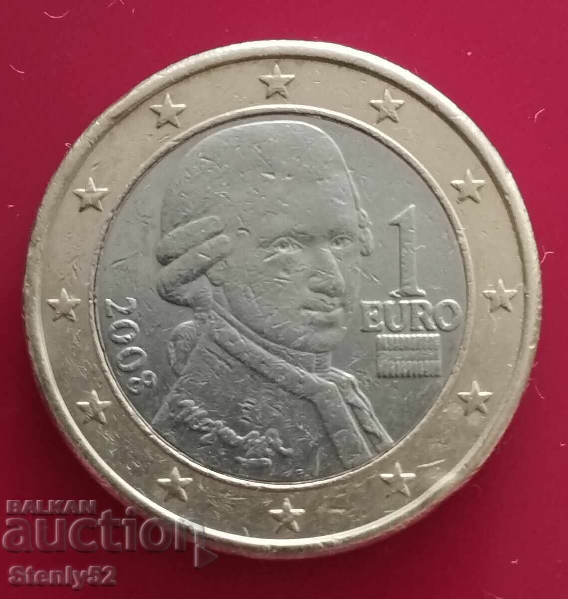 Аукцион 1 и 2 евро, Австрия 2008 год.