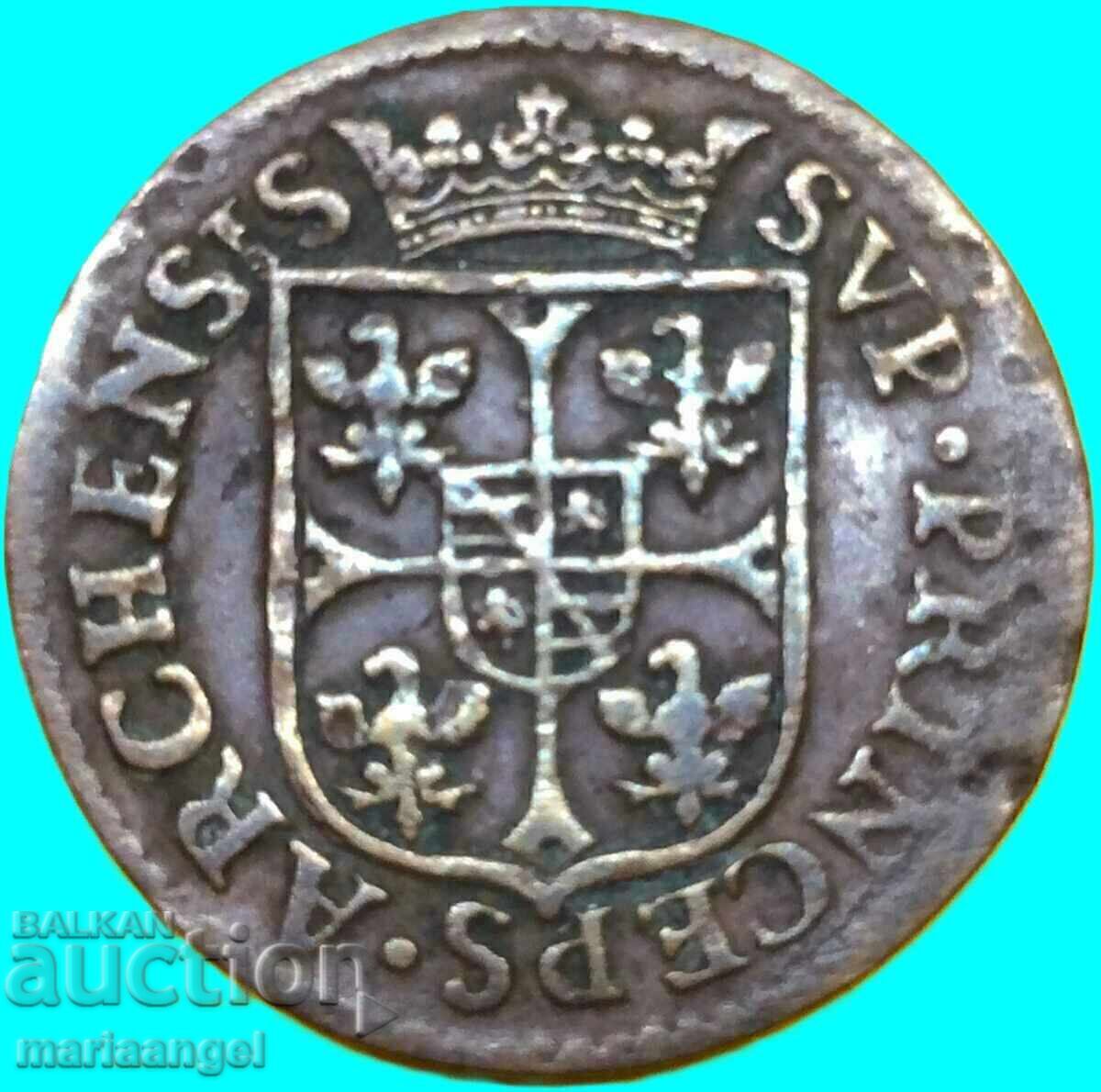 Franța 1 Liard 1609 Carol de Gonzaga cupru cu preț € 42.00 | 82.14 BGN