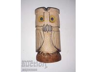 OLD FIGURE ''DRUNKARD''. WOOD CARVING