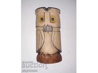 FIGURINĂ VECHE „BUHĂ”. SCULPTURĂ ÎN LEMN