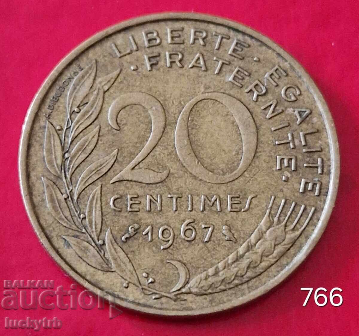 20 bani 1967 - Franța